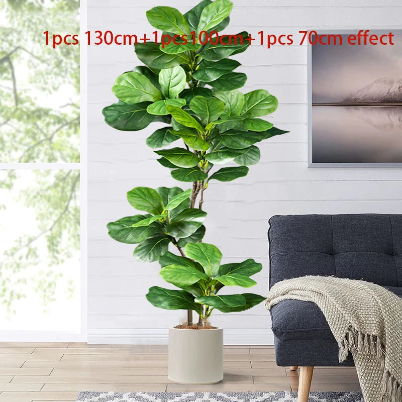 grands ficus artificiels en caoutchouc pour décoration de Noël - vue 3 sur 9