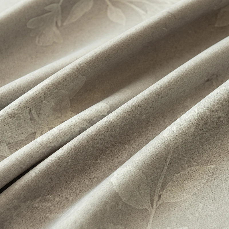 Rideau occultant motif plante style moderne salon chambre