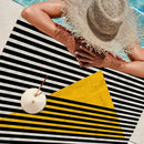 serviette de plage motif géométrique abstrait style bauhaus