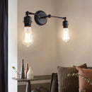 applique murale vintage à led avec 2 têtes rétro