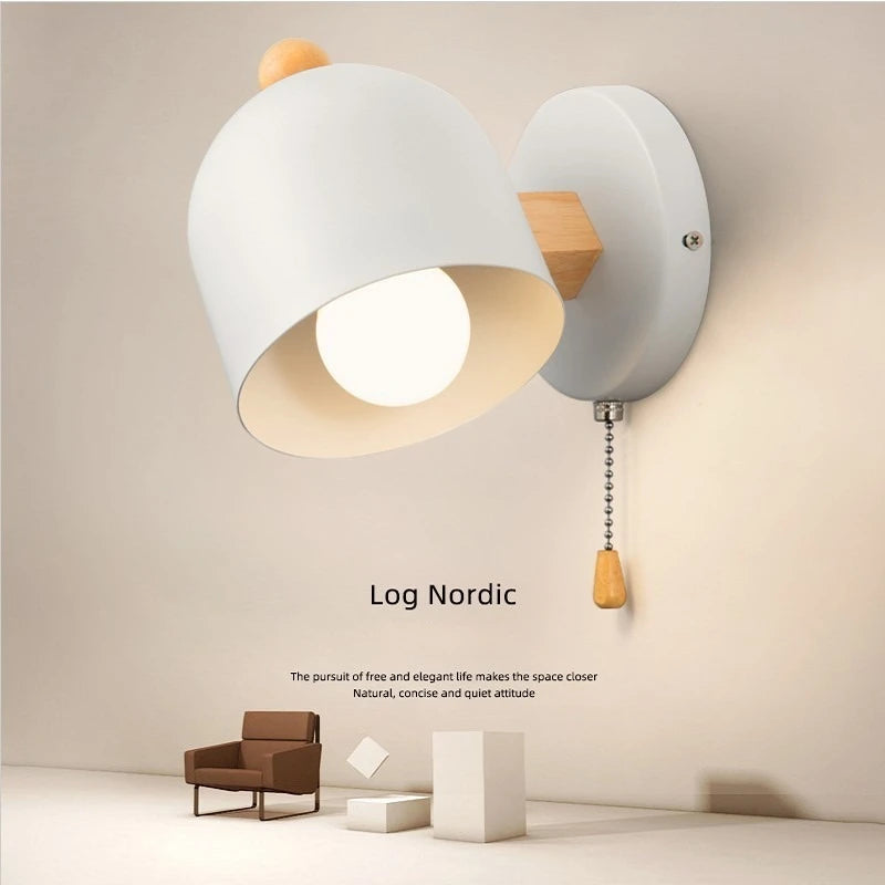 applique murale led macaron nordique décoration moderne avec interrupteur