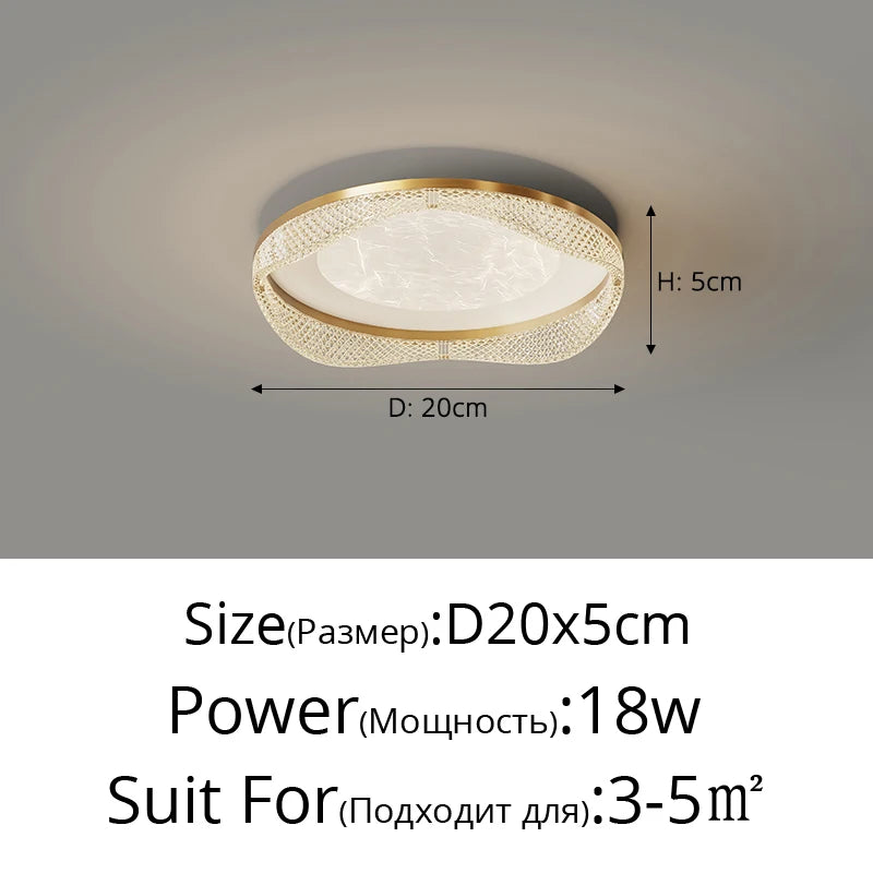 plafonnier moderne en laiton design créatif minimaliste pour intérieur - vue 11 sur 26