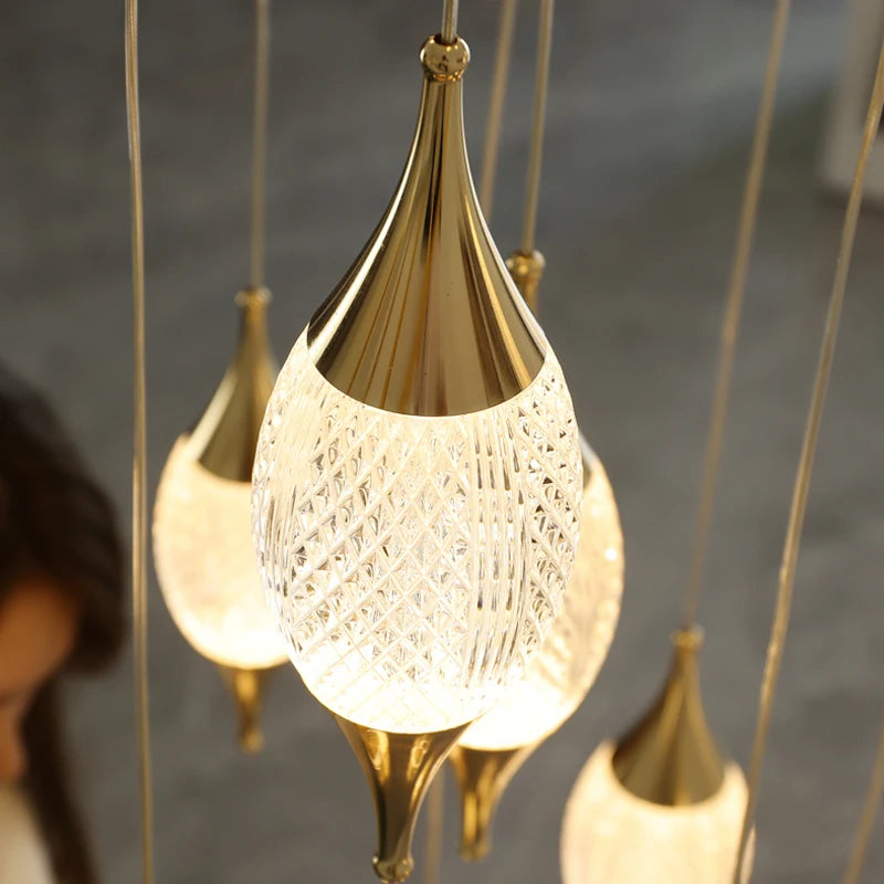 lustre moderne pour décoration d'hôtel et restaurant - vue 3 sur 12