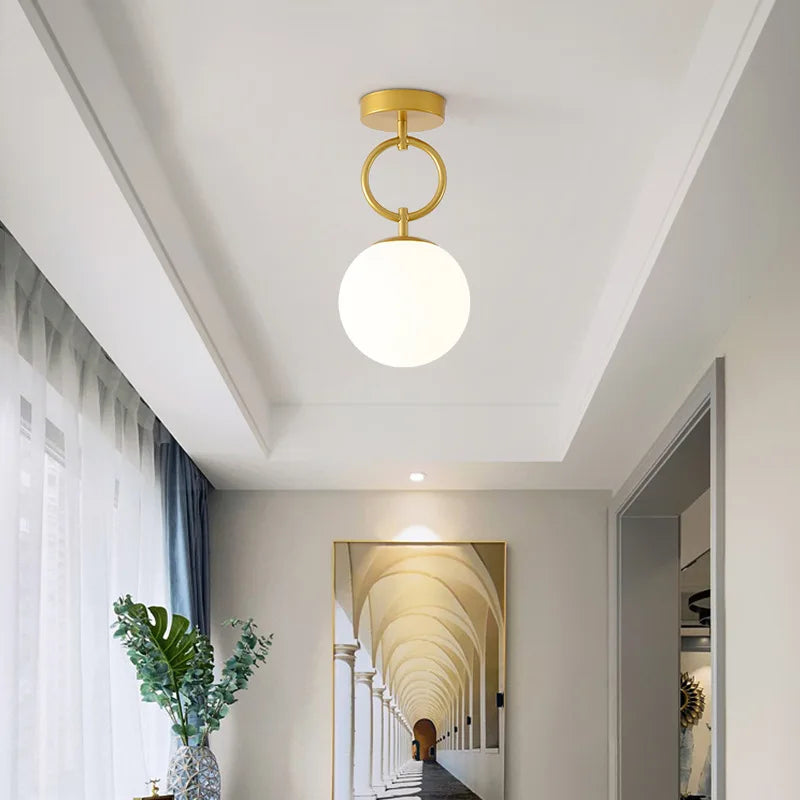plafonnier led en verre moderne nordique de haute qualité - vue 3 sur 8