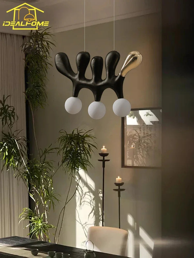 suspension traditionnelle en bois massif zen art décorative pour restaurant et bar - vue 3 sur 8