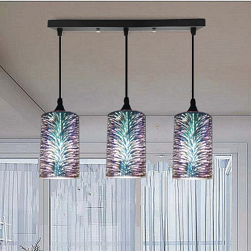 Nordique LED 3D coloré suspension lumières lustres en verre salon salle à manger cuisine chambre 	 décor à la maison luminaire
