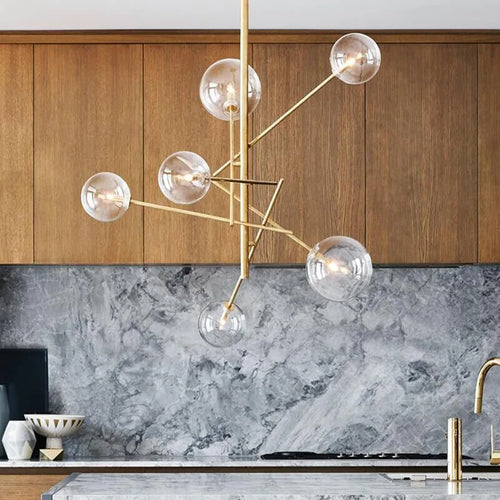 lustre led moderne design nordique pour un éclairage intérieur élégant - vue 3 sur 6