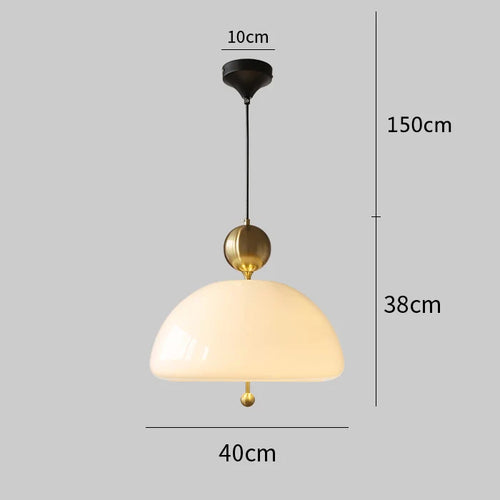 suspension bauhaus en verre blanc style médiéval pour intérieur élégant - vue 11 sur 11