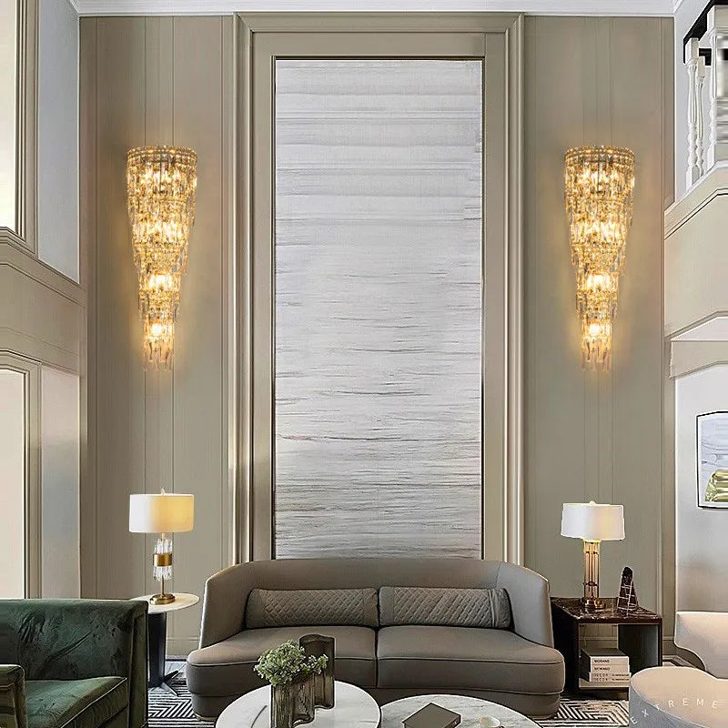 applique murale moderne en cristal pour éclairage intérieur - vue 5 sur 12