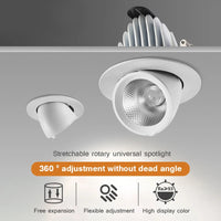 spot lumineux led encastrable plafond technologie cob réglable variable décoratif
