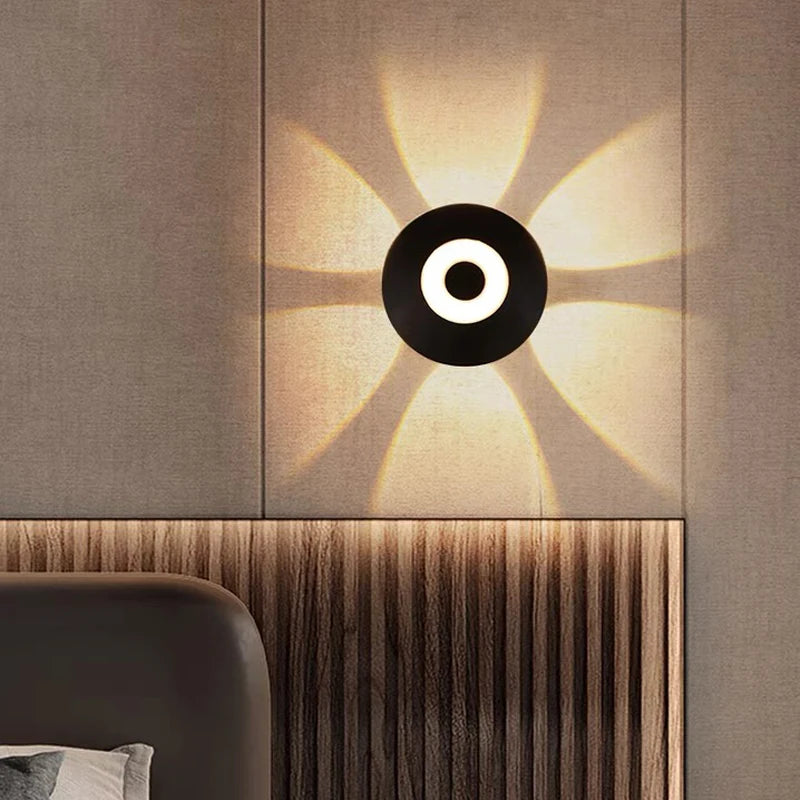 Hémisphère quatre côtés applique murale haut vers le bas Led 4W chevet couloir décor à la maison fond applique balcon jardin extérieur applique murale - vue 6 sur 10