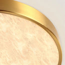 plafonnier luxueux en laiton led monté en marbre circulaire