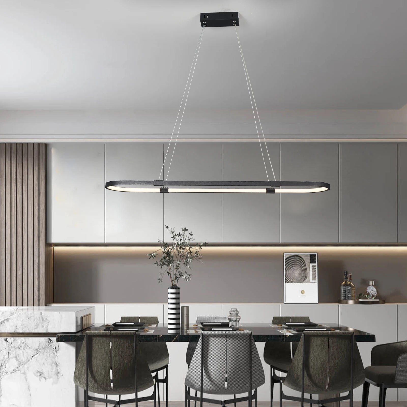 suspension à led moderne pour éclairage tendance et décoration - vue 2 sur 7