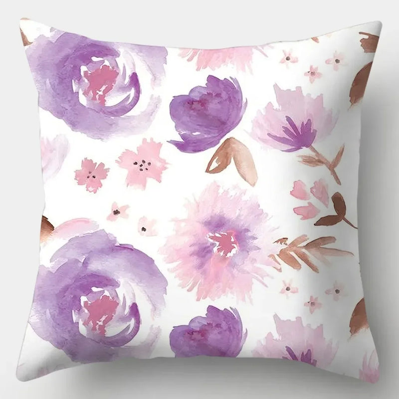 taie d'oreiller carrée à fleurs 45 cm x 45 cm