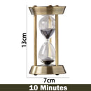 horloge sablier rétro en métal pour décoration et chronométrage