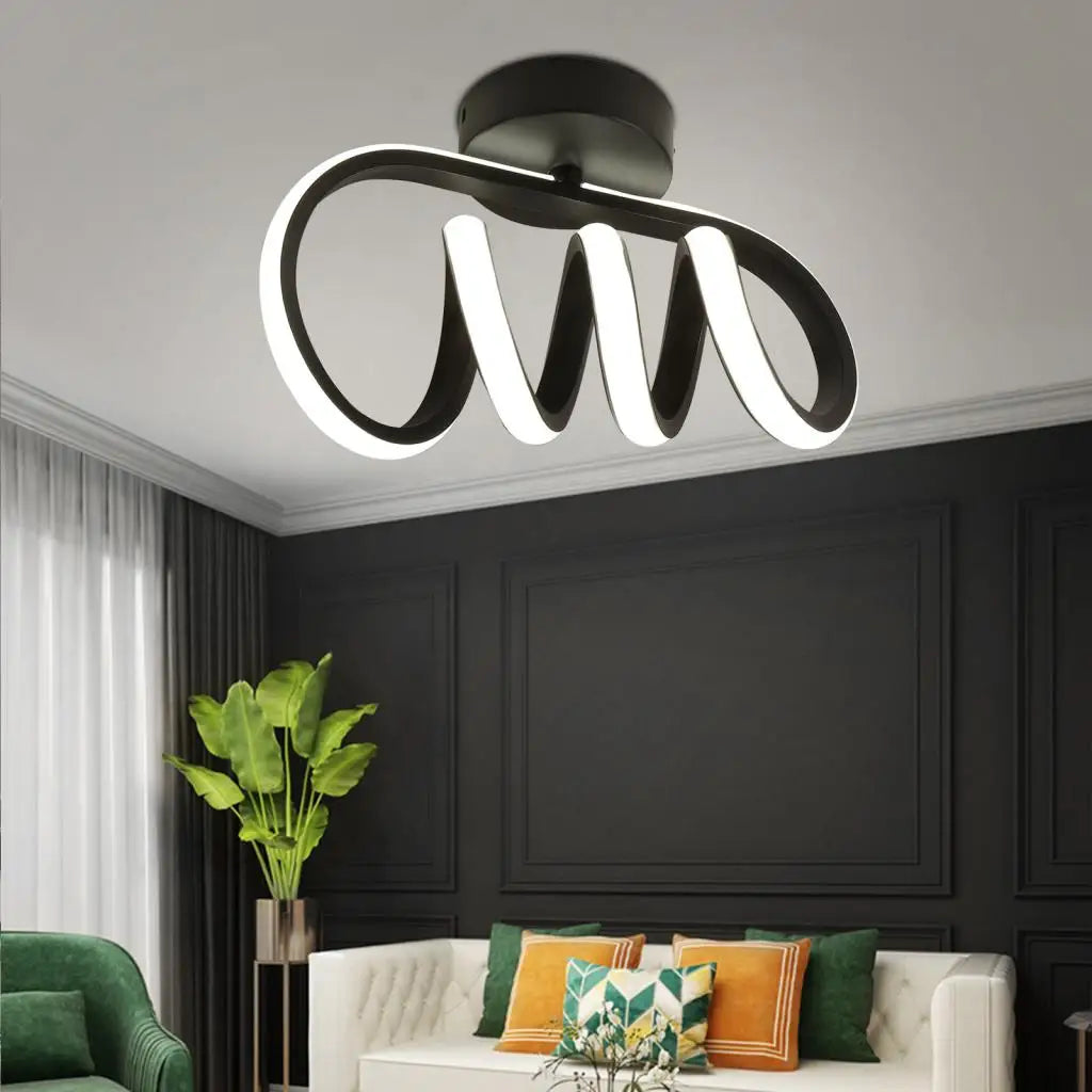 plafonnier led moderne monté en surface pour allée nordic - vue 2 sur 7