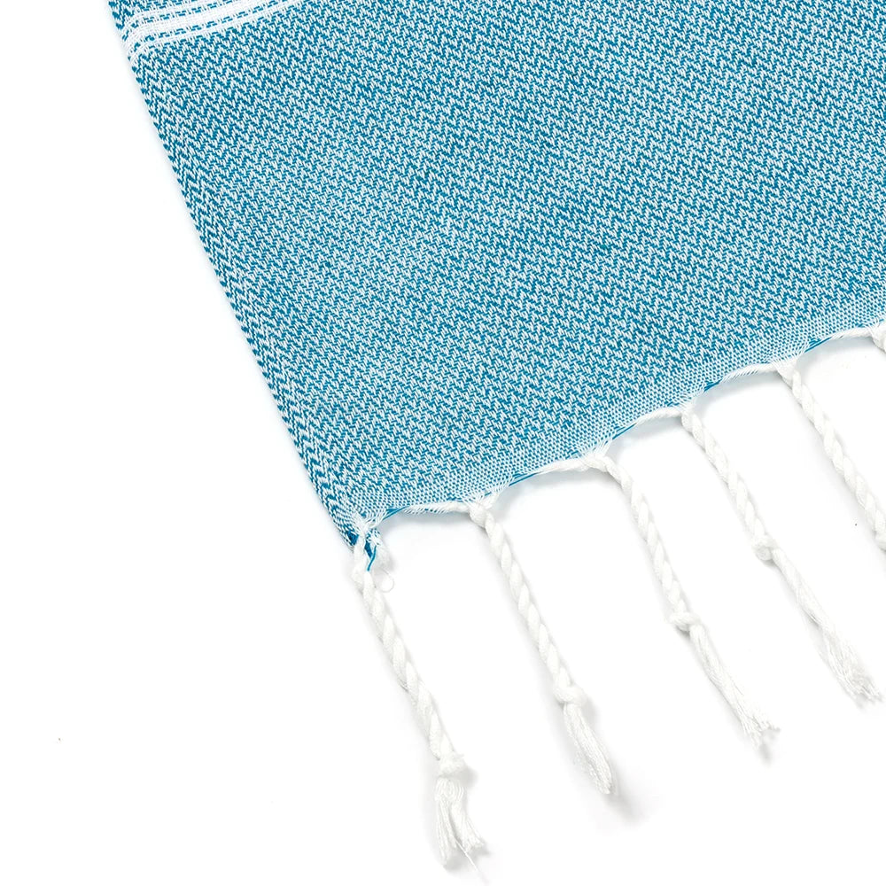 serviette de plage turque rayee franges coton absorbant - vue 7 sur 7