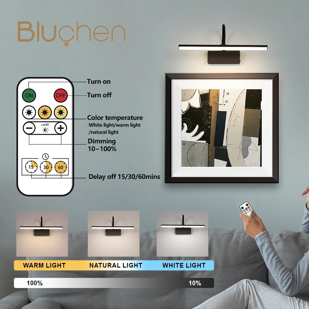 applique murale rechargeable avec bras flexible pour éclairage d'image - vue 5 sur 7