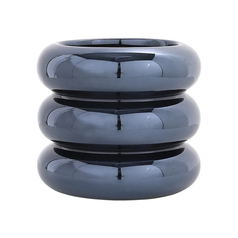 pots de fleurs en céramique géométriques pour décoration de jardin - vue 15 sur 15