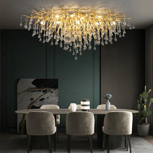 lustre nordique à led en cristal pour un éclairage élégant - vue 2 sur 16