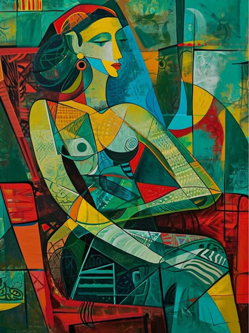 peinture au diamant femme abstraite style picasso 5D kit de broderie