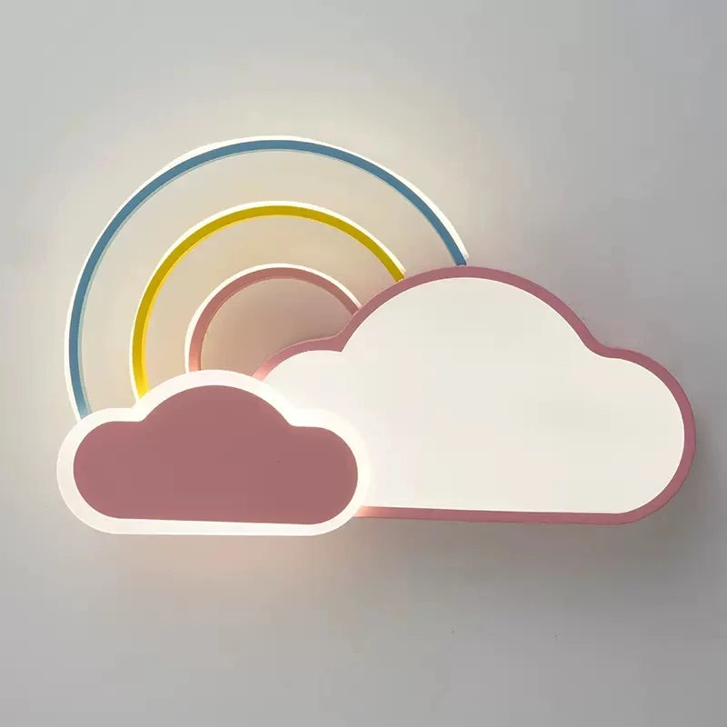 plafonnier nuage arc en ciel pour chambre d enfant décorative et chaleureuse - vue 6 sur 10