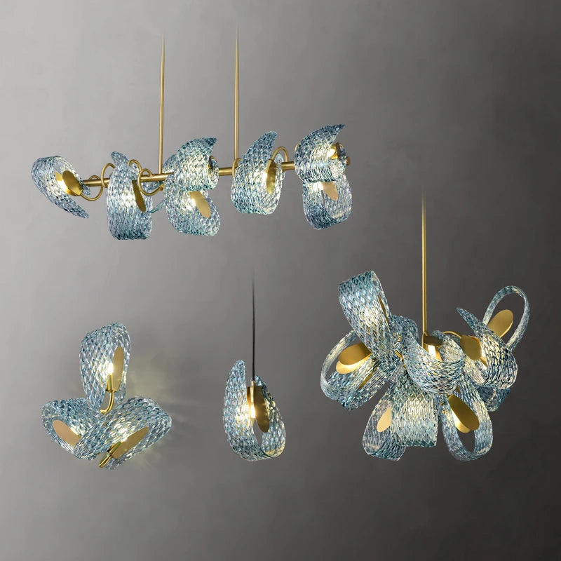 lustre en verre cristal LED pour un éclairage élégant - vue 4 sur 21