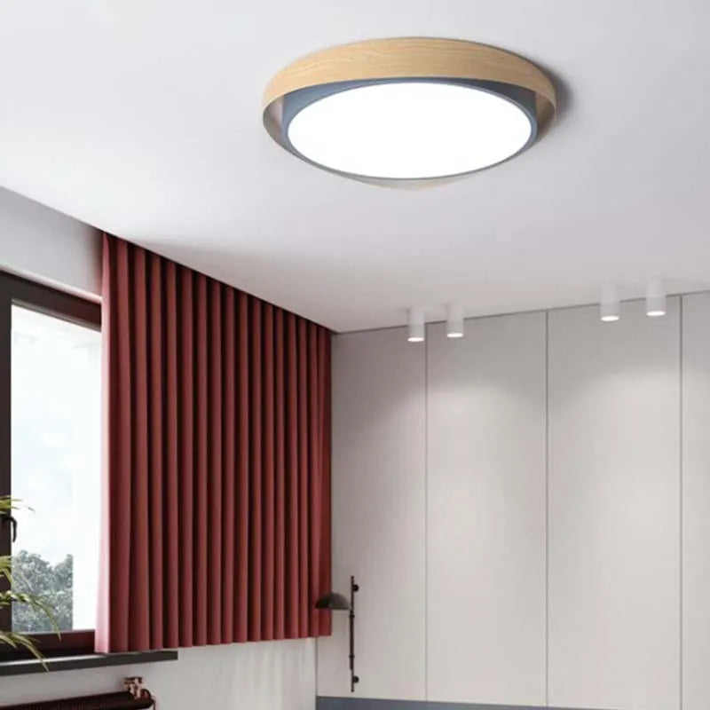 Plafonnier LED nordique moderne Macaron rond rond bord géométrique plafonniers salon chambre Luminaire décoratif d'intérieur - vue 5 sur 18