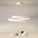Suspension LED moderne lumières éclairage à la maison anneaux brossés plafond monté lustre éclairage lampe suspendue pour salle à manger chambre