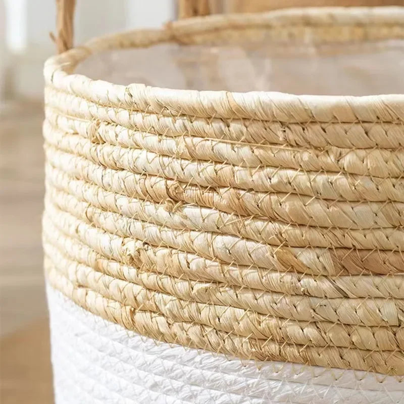 panier de jardinière en osier pour fleurs décoration jardin rangement - vue 5 sur 18
