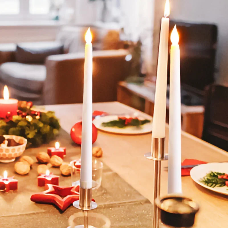 lot de bougies led scintillantes sans flamme pour décoration de noël - vue 4 sur 15