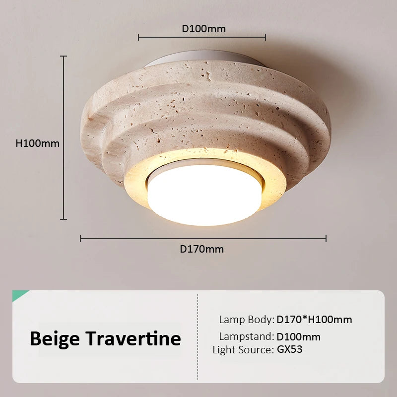 Plafonnier décorative en marbre naturel - vue 6 sur 7