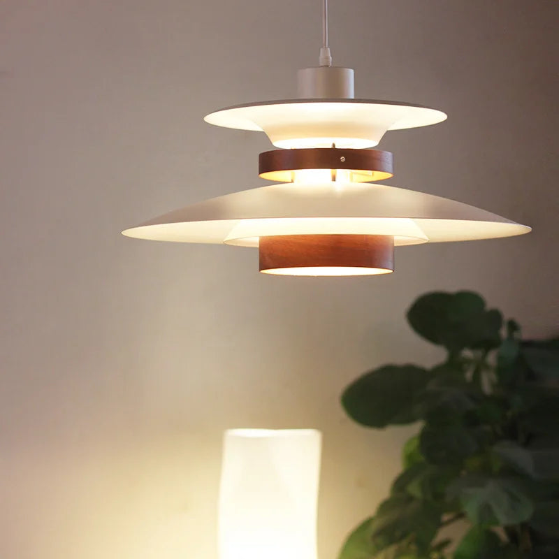 lustre moderne en forme de parapluie avec lumière colorée - vue 3 sur 12