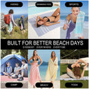 Serviette de plage turque coton franges rayures rapide