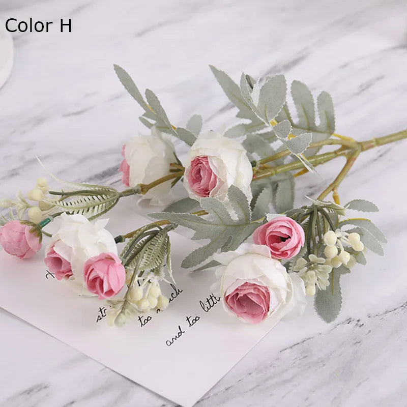 bouquet de roses artificielles en tissu pour déco mariage et maison - vue 14 sur 14