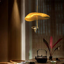 lustre art déco led en cuivre avec fil réglable