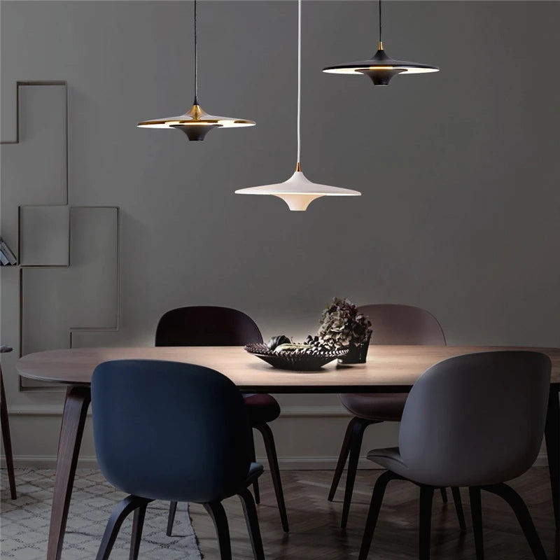 suspension led modernes simples et créatives nordiques - vue 5 sur 14