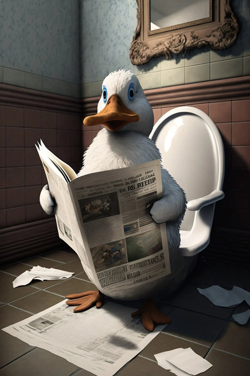 décoration murale amusante avec animaux lisant le journal