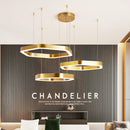 Hexagone Design Led Lustre Moderne De Luxe En Acier Inoxydable Lampe Salon Suspension Luminaire Décor À La Maison Escalier Plafond Lustre