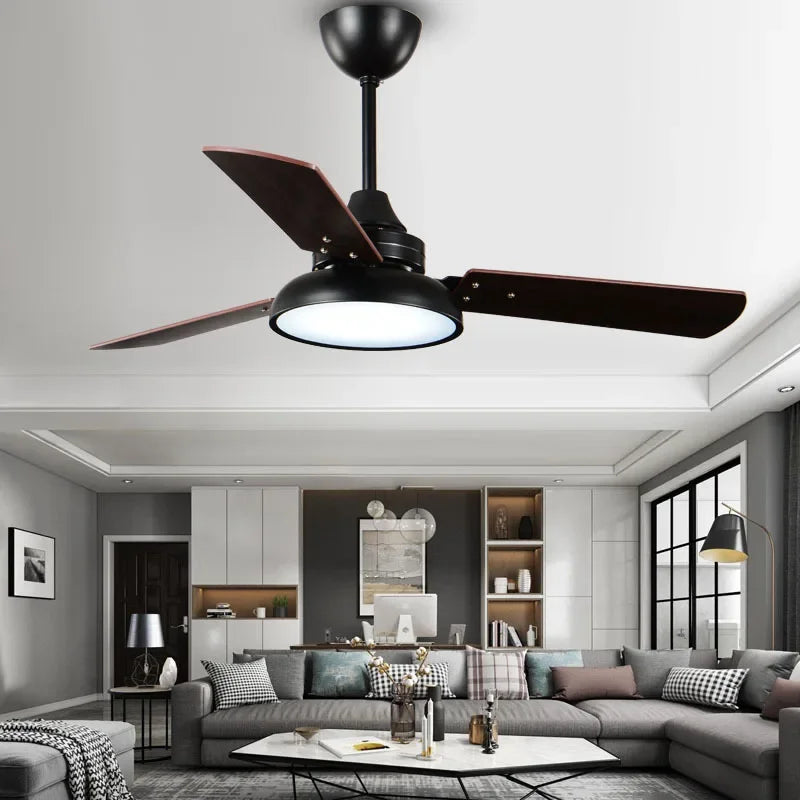 plafonnier moderne ventilateur de plafond avec télécommande et éclairage intégré