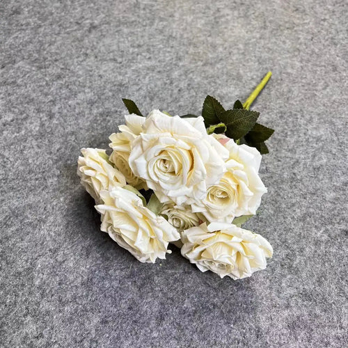 bouquet de roses artificielles en soie décoratives pour intérieur - vue 8 sur 15