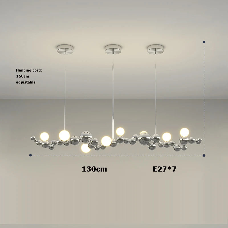 lustre led design moléculaire éclairage tendance 2024 suspension - vue 12 sur 16