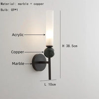 Applique murale boule de marbre naturel