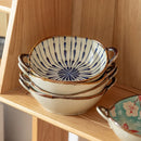 Bol a nouilles japonais ceramique floral 19 cm