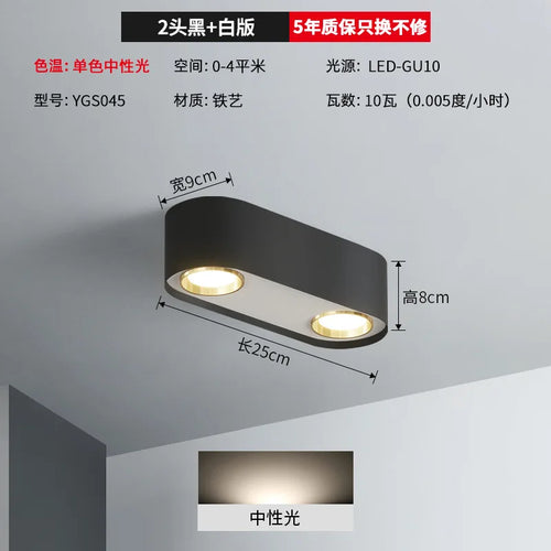 plafonnier double tête pour éclairage intérieur et extérieur - vue 9 sur 13