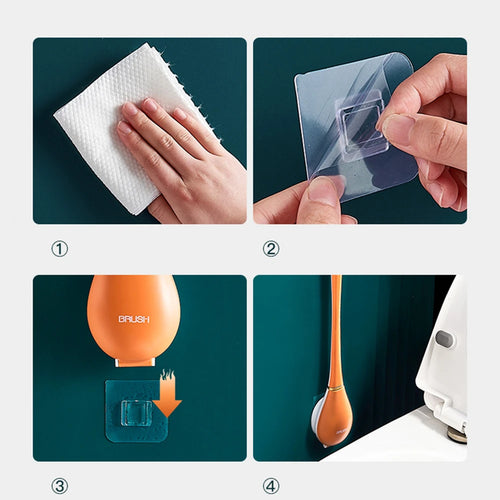 brosses modernes en silicone avec support pour nettoyage hygiénique - vue 7 sur 9