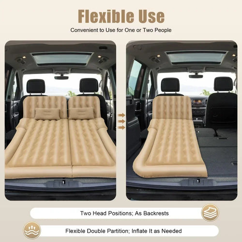 matelas gonflable pour SUV avec coussins et pompe pour camping