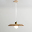 Lampe de style idyllique soucoupe volante bois lampes suspendues E27 Table à manger décor lumière Restaurant chevet salon de thé chapeau lampe suspendue