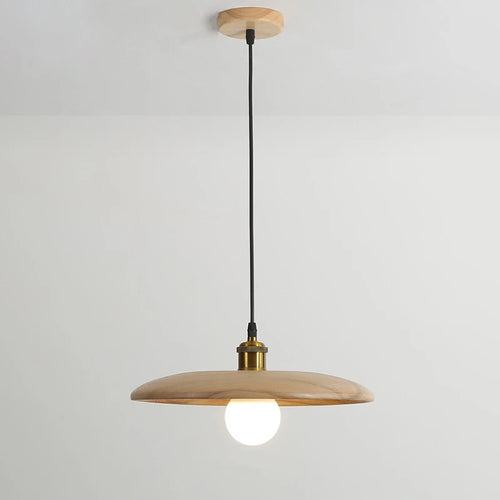 Lampe de style idyllique soucoupe volante bois lampes suspendues E27 Table à manger décor lumière Restaurant chevet salon de thé chapeau lampe suspendue