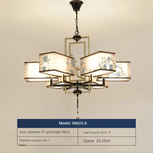 lustre chinois suspendu style moderne pour une ambiance simple - vue 9 sur 19
